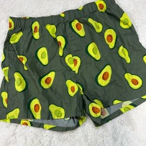 NWOT OLD NAVY Boxer 3.5" Inseam Size  L Green Avocado Print 100%  Cotton #457